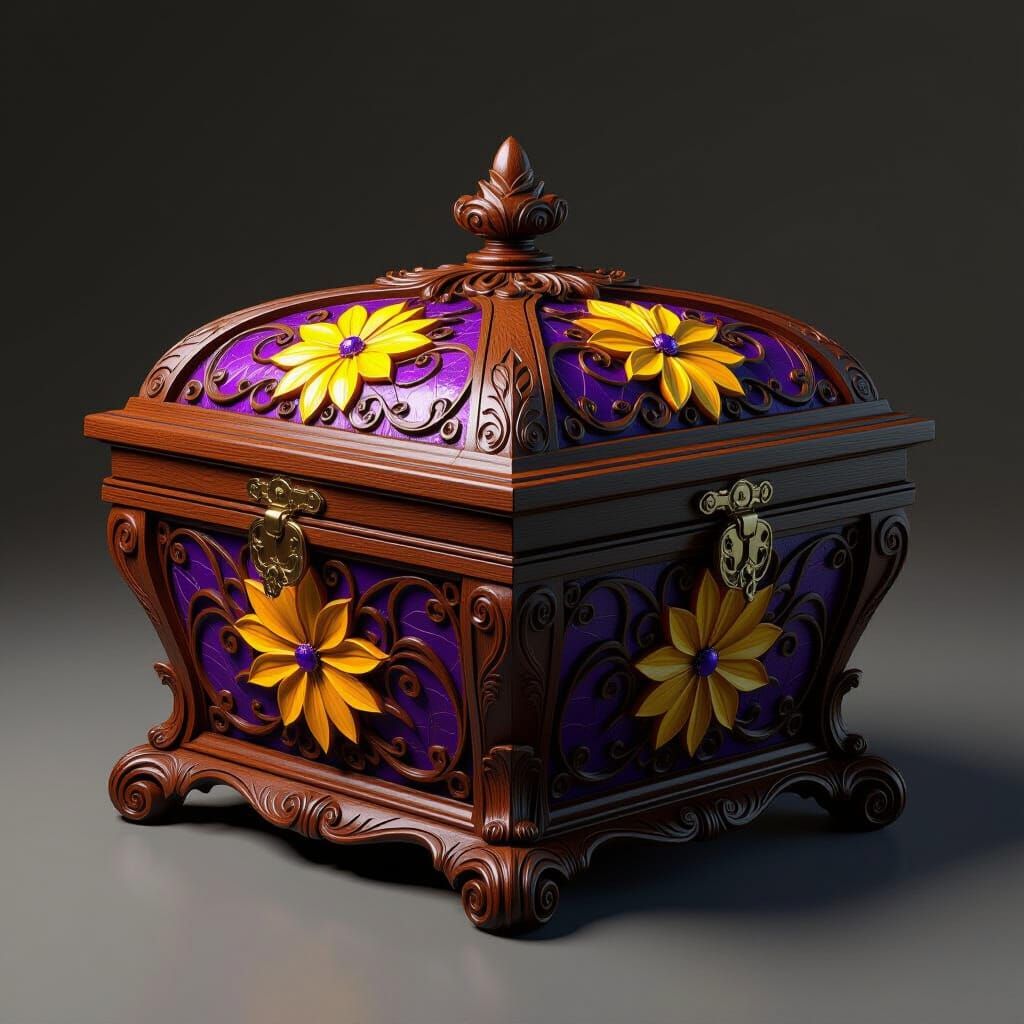 Intricate Woodturned Lidded Boxes in Dark Fantasy Style