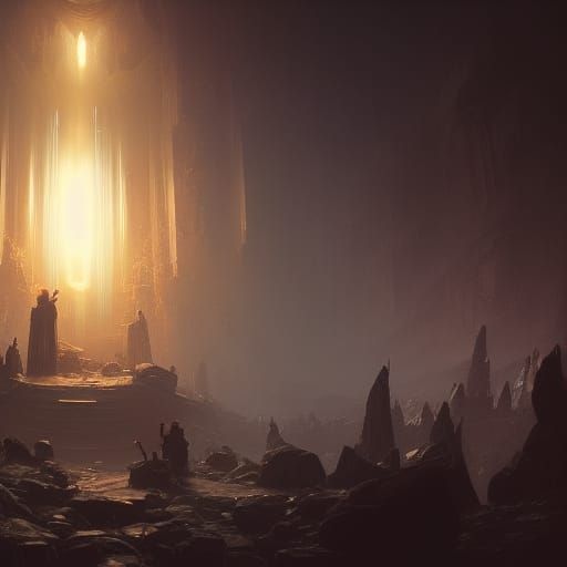 Dark Fantasy Art: Light Deep Within, Hyperdetailed