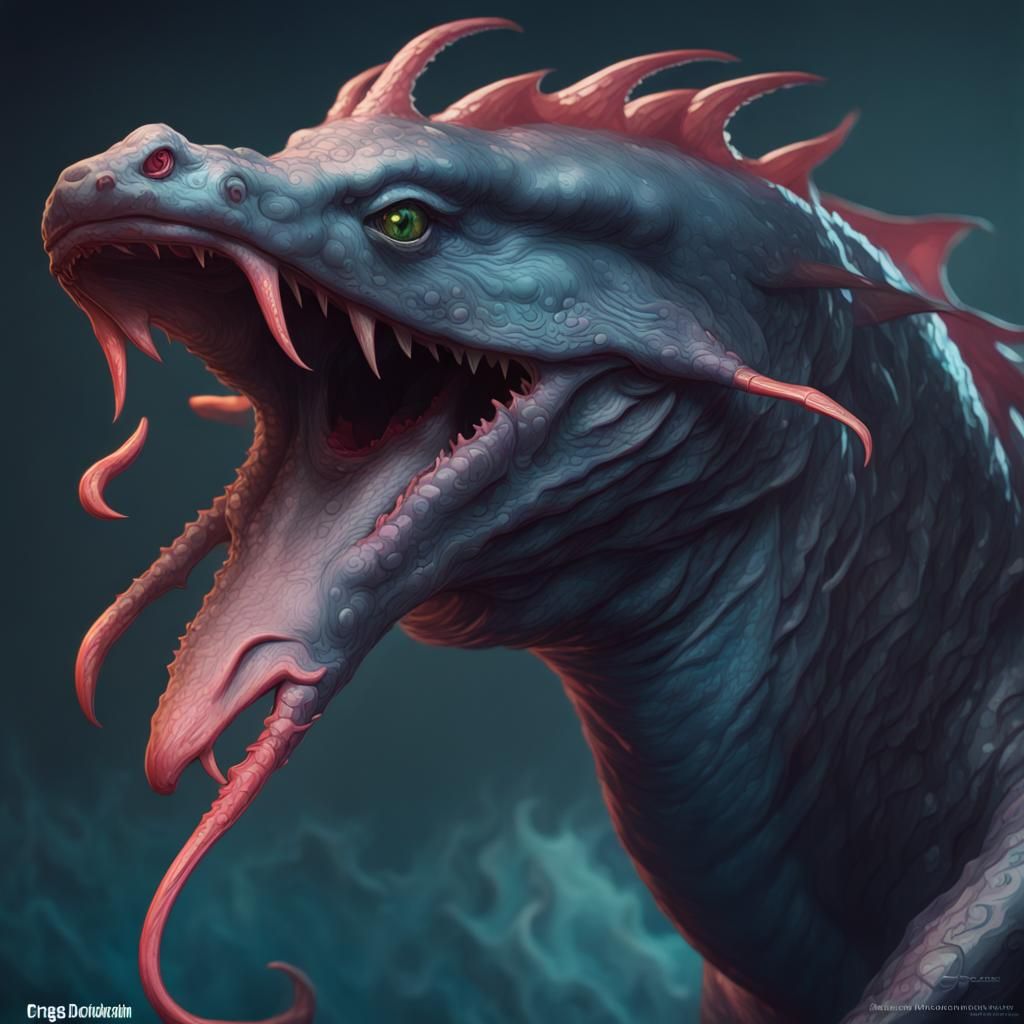 Eldritch Electric Eel Dragon Portrait