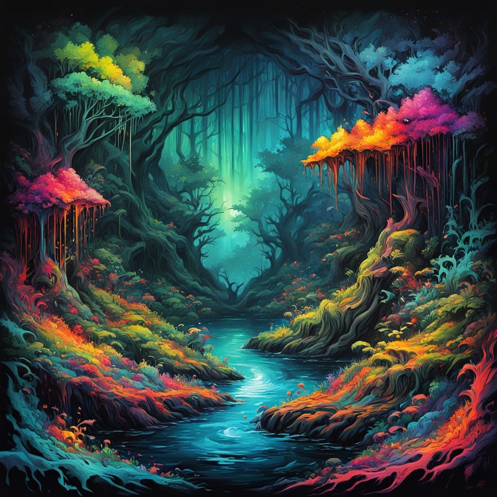 Graffiti Art: Forest, Abyss, and Sea