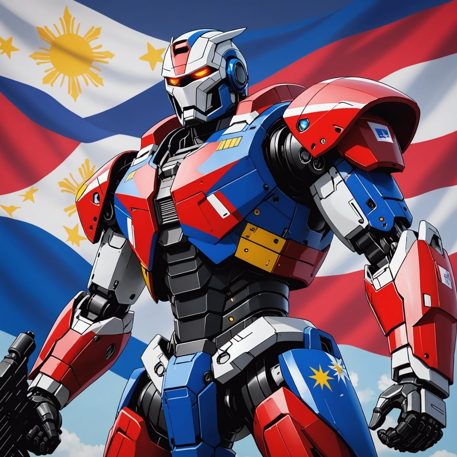 Philippine Jaeger Robot in Manga Style