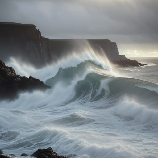 Moody Stormy Seascape in Cinematic Style