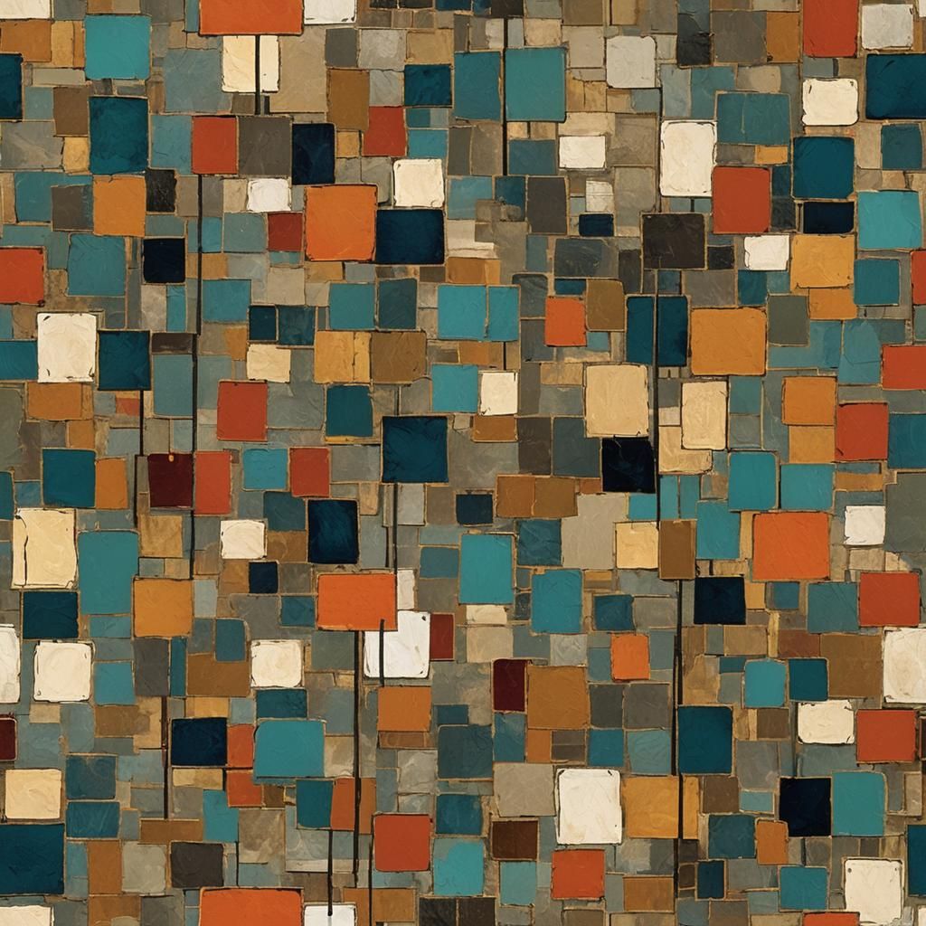 Abstract Table Lamp with Complementary Colors