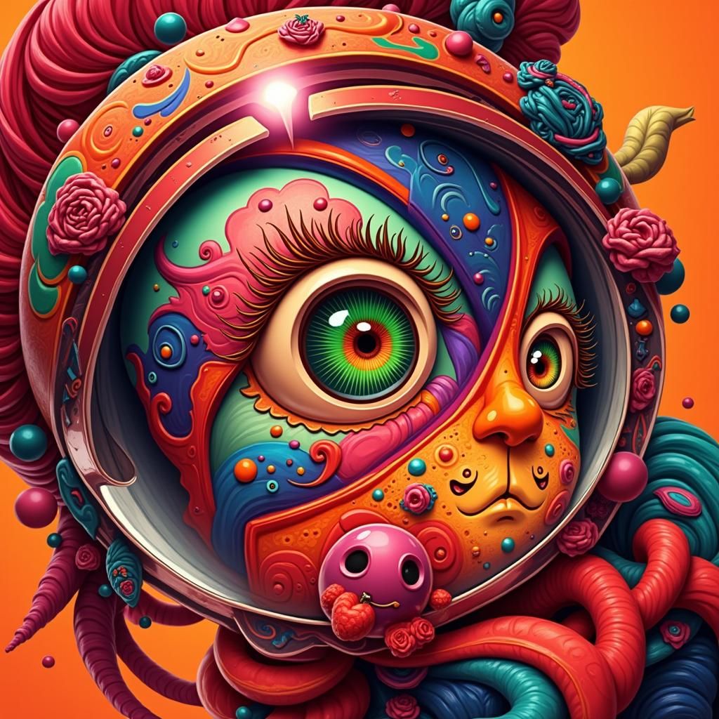 Surreal Glamour: A Psychedelic Photorealistic Masterpiece