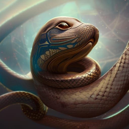 Ring Seal with Snake in Detailed Matte Painting