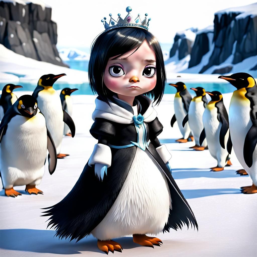 Emo Princess with Penguin Entourage