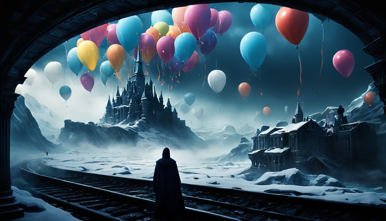 Mystical Kenosha Basement Amidst Antarctic Eerie Landscape