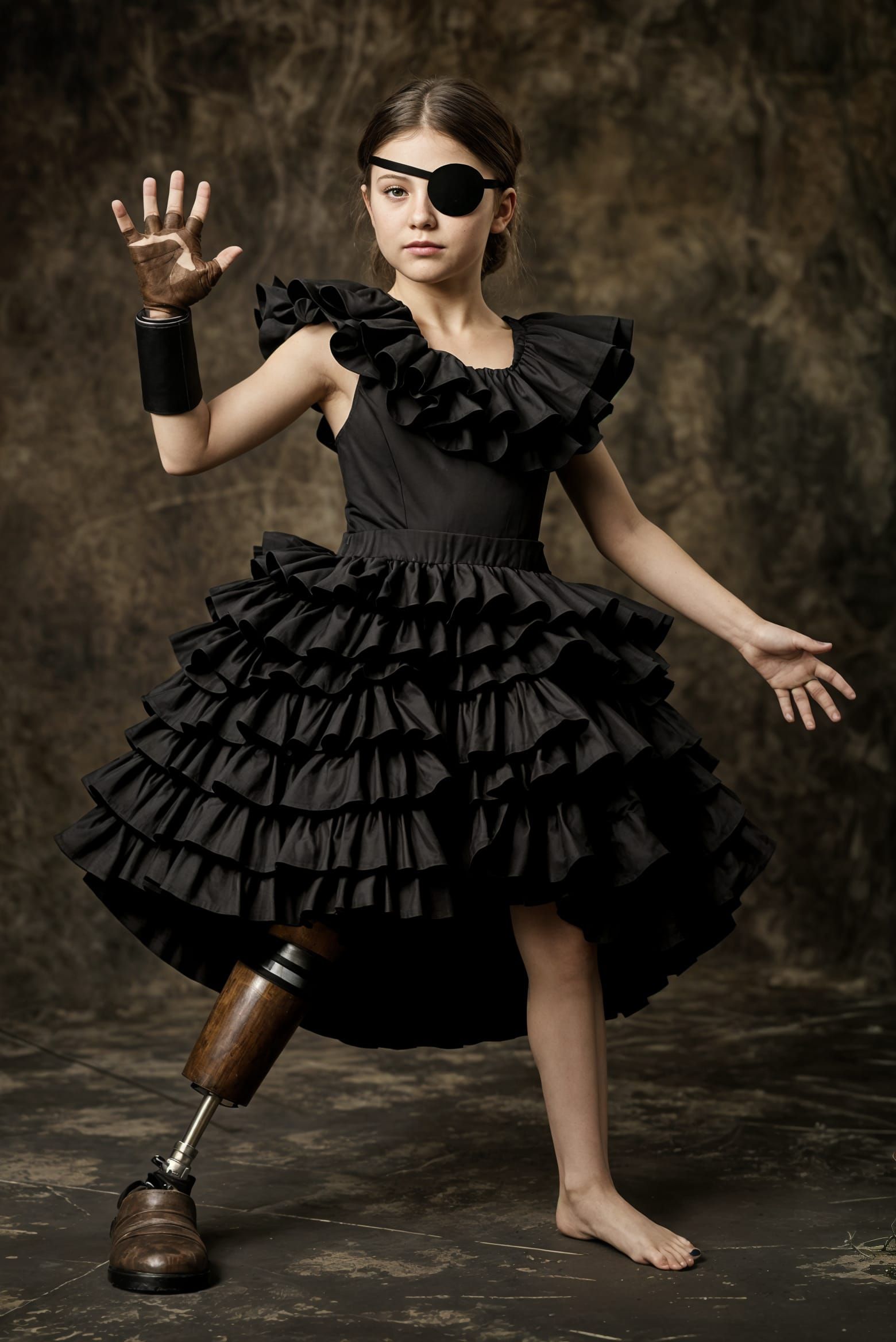 Pirate Girl Portrait in Cinematic Fine Art Style