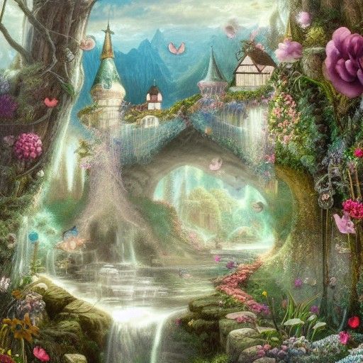 Whimsical Fairy Wonderland Matte Painting