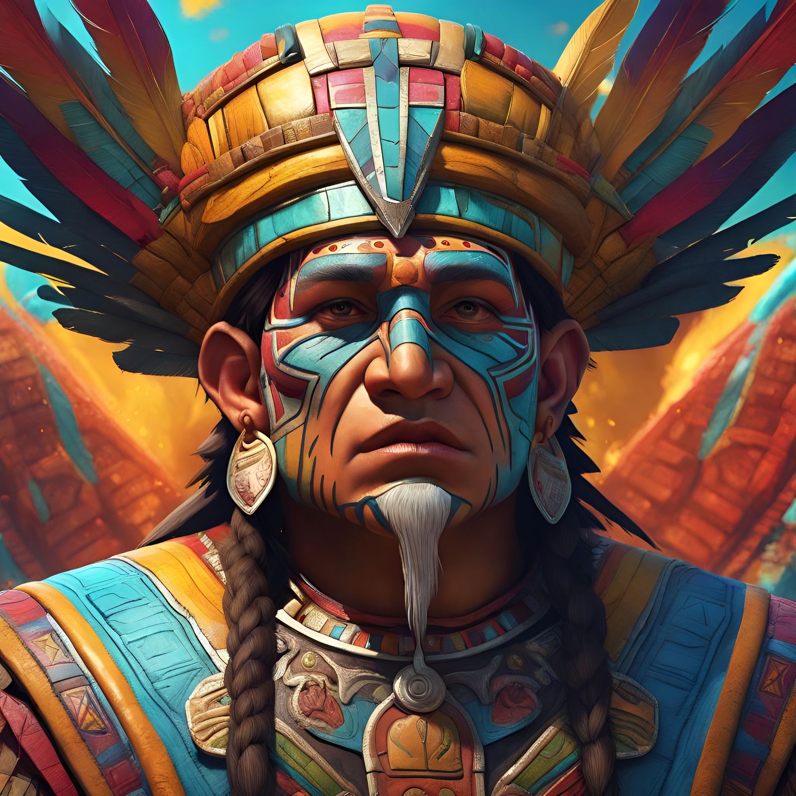 Detailed Itzpapalotl Concept Art in Color