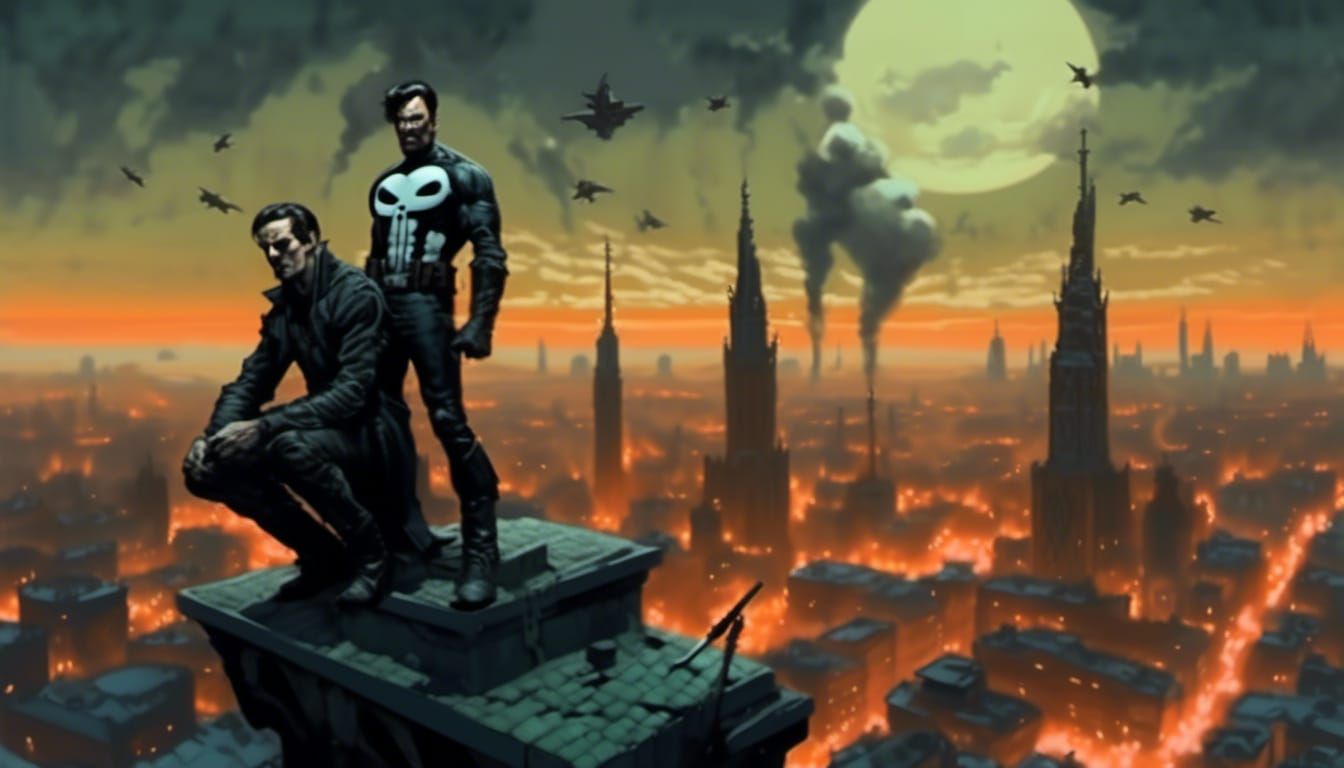 Punisher and Winter Soldier in Sci-Fi New York