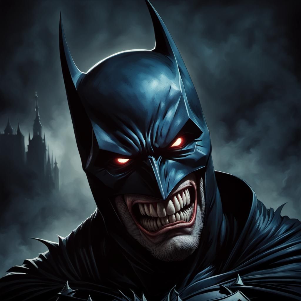 Batman Venom Hybrid Portrait in Horror Style