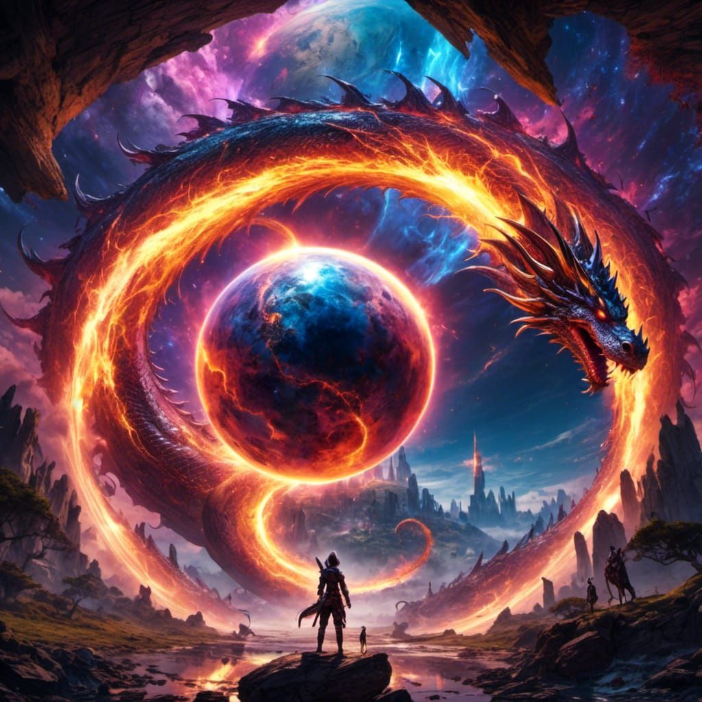 Planet in Dragon's Mouth: Epic Triadic Colors