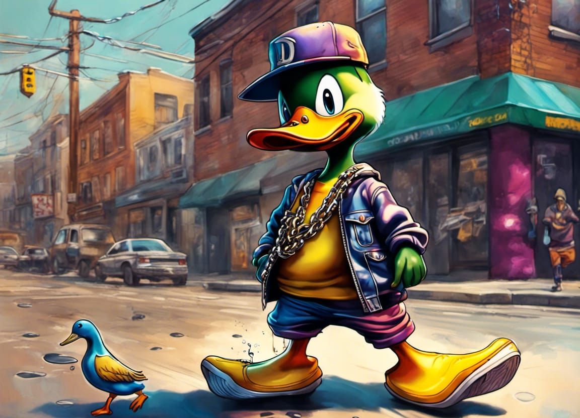 Hip Hop Duck in Urban Street Style
