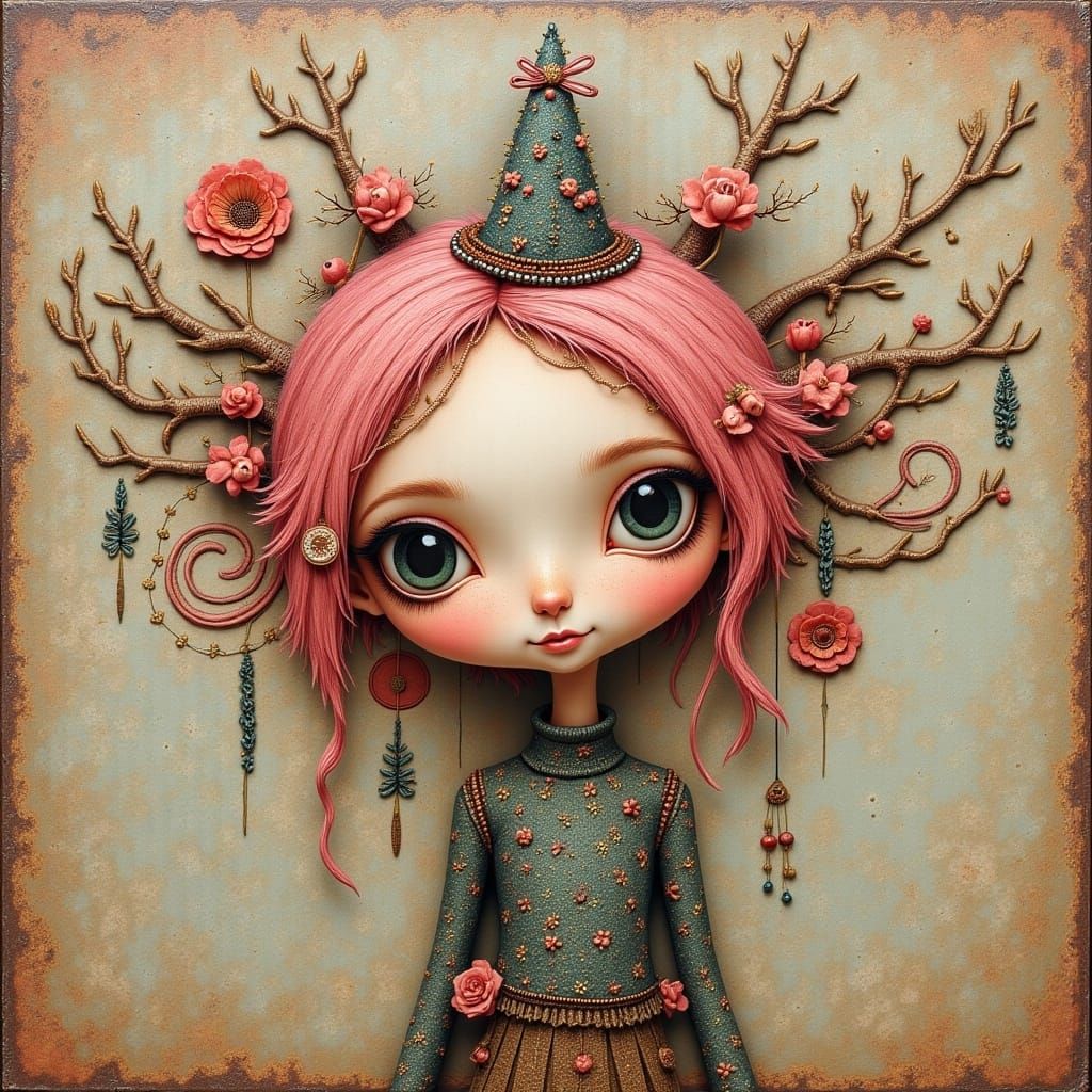 Quirky Christmas Character Illustration in Nicoletta Ceccoli...