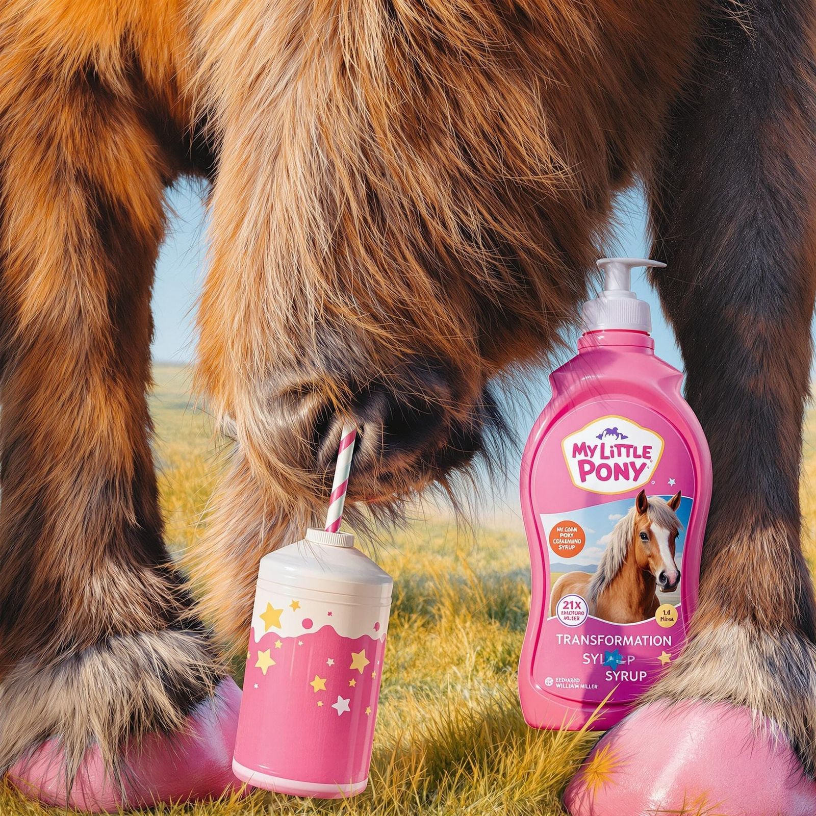 Shire Horse in Whimsical Pony Transformation