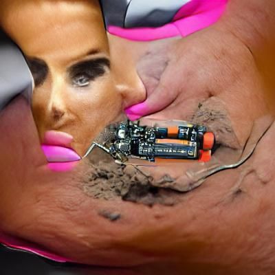 Robotic Katie Price: Battery Replacement in Futuristic Style