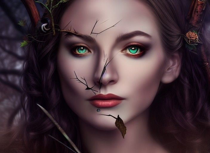 Huntress in Deep Woods: Digital Matte Painting