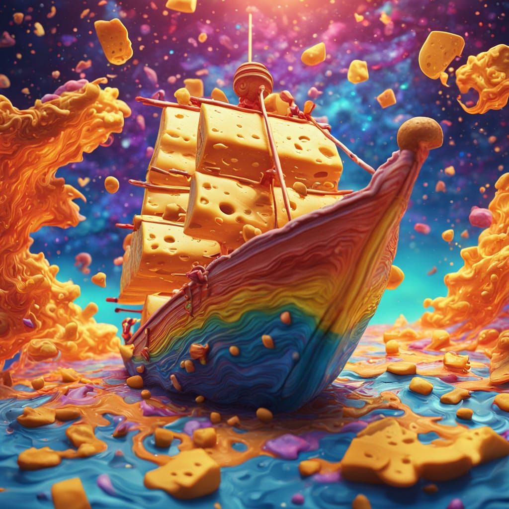 Claymation Boat Sailing on Cheese Seas