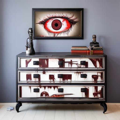 Surreal Horror Candy Shop in Biopunk Dreamcore Style