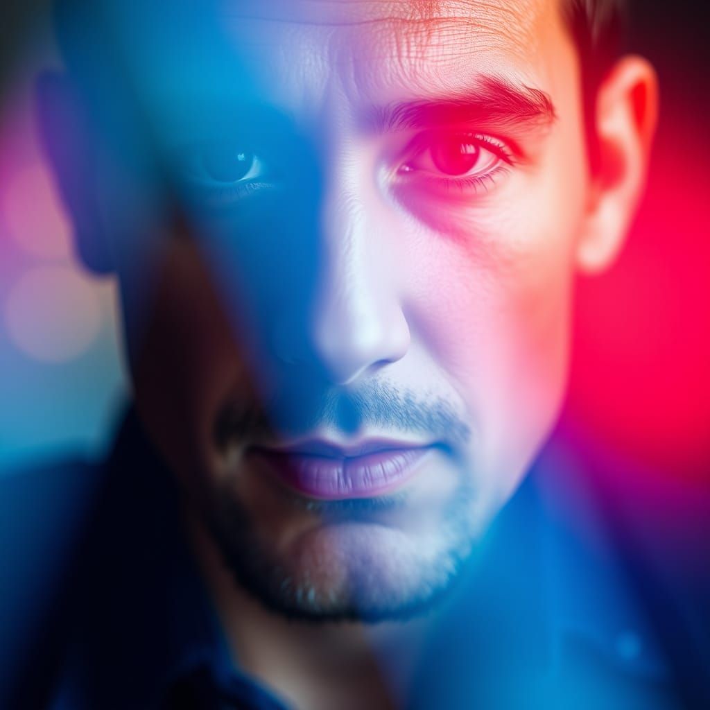 Vibrant Letter A Portrait with Bokeh