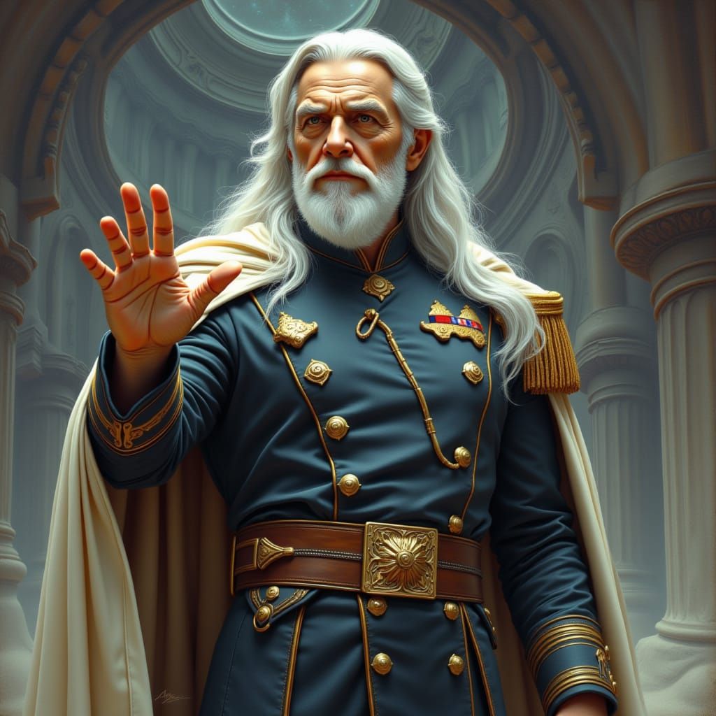 Gandalf as Star Fleet Officer in Comic Book Style