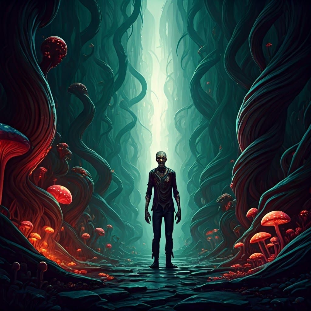 Ethereal Zombie in Post-Apocalyptic Wonderland