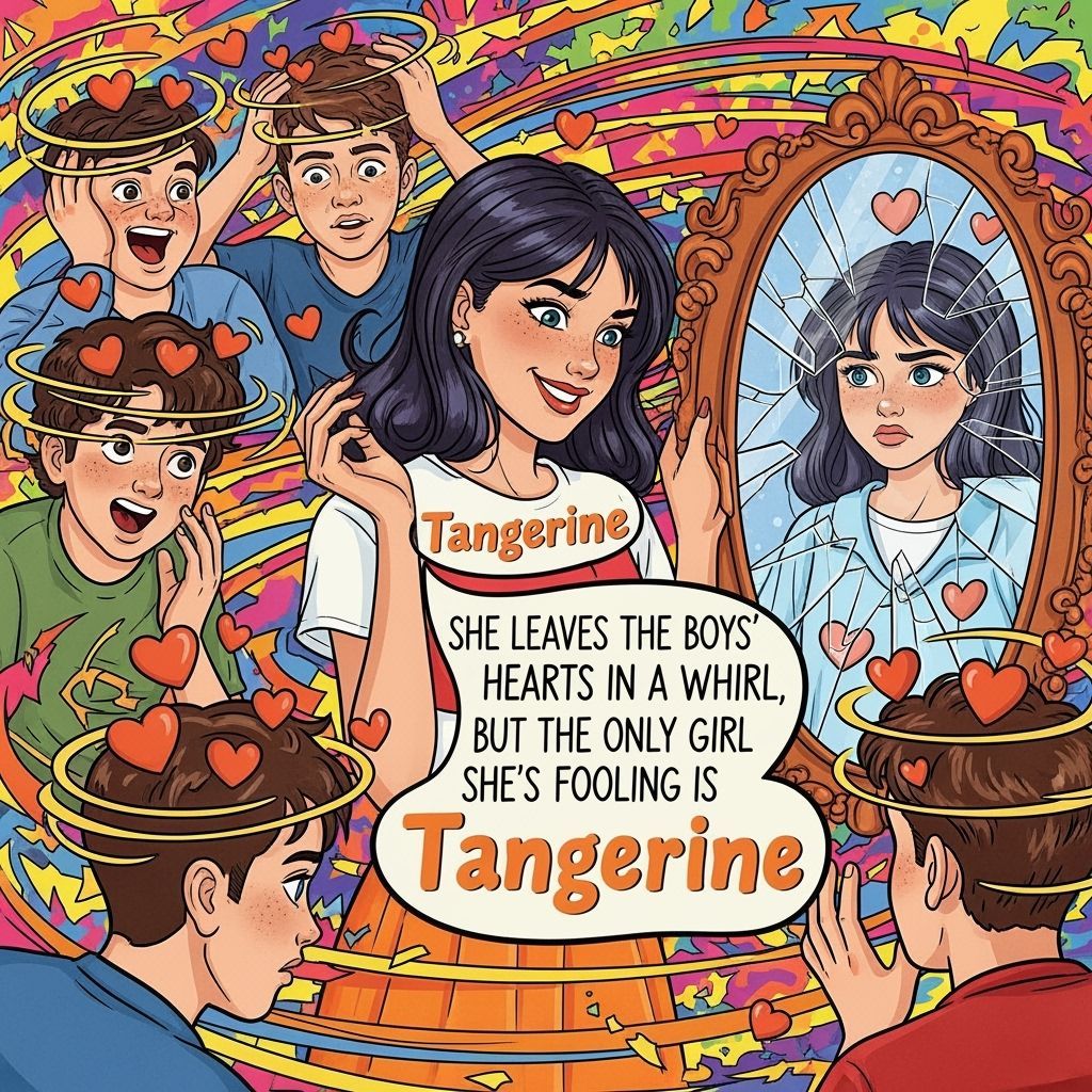Tangerine: A Pop Art Portrait of Deceptive Charm
