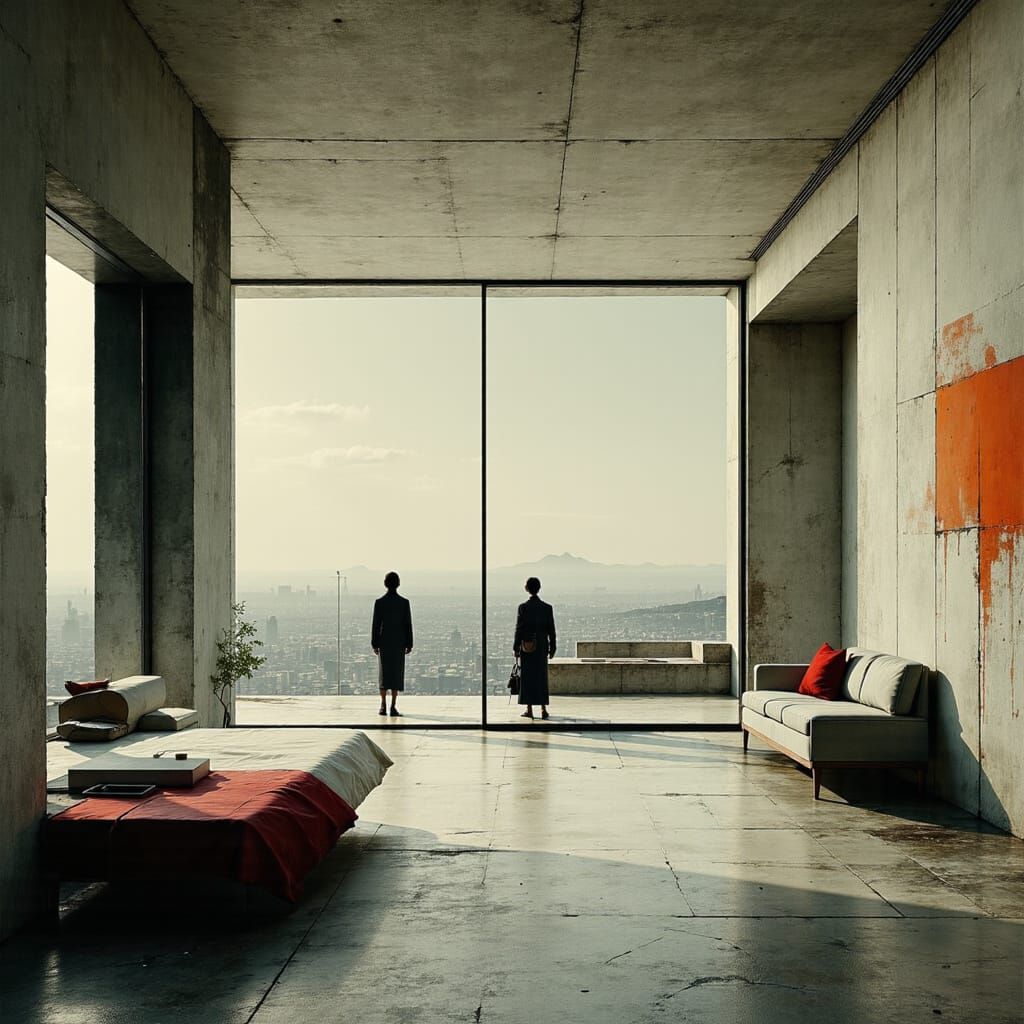 Dystopian Minimalist Apartment Inspired by Rothko