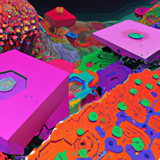 Abstract Flowing Liquid Geometric Forms in Detailed Digital ...