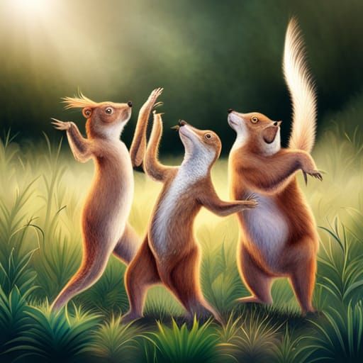 Dancing Australian Animals Celebrate