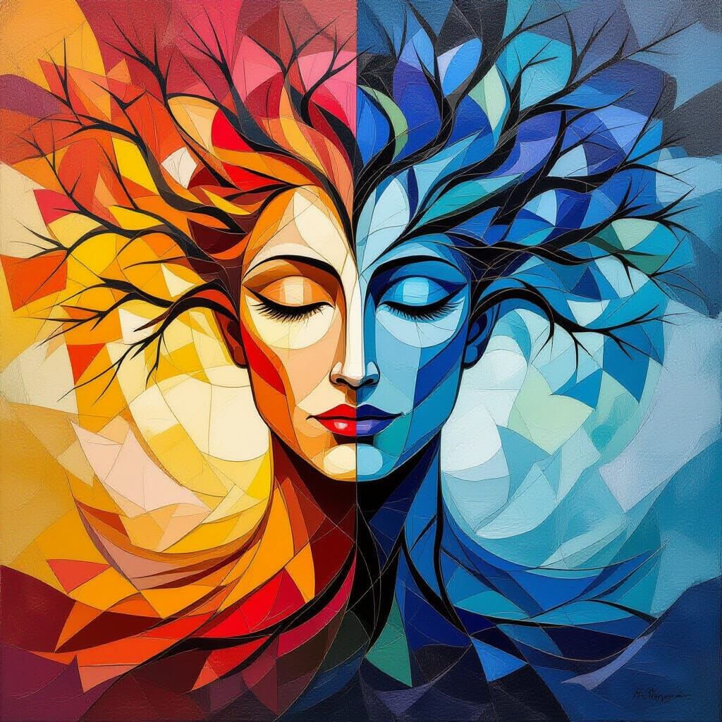 Living Winter Landscape Abstract Art