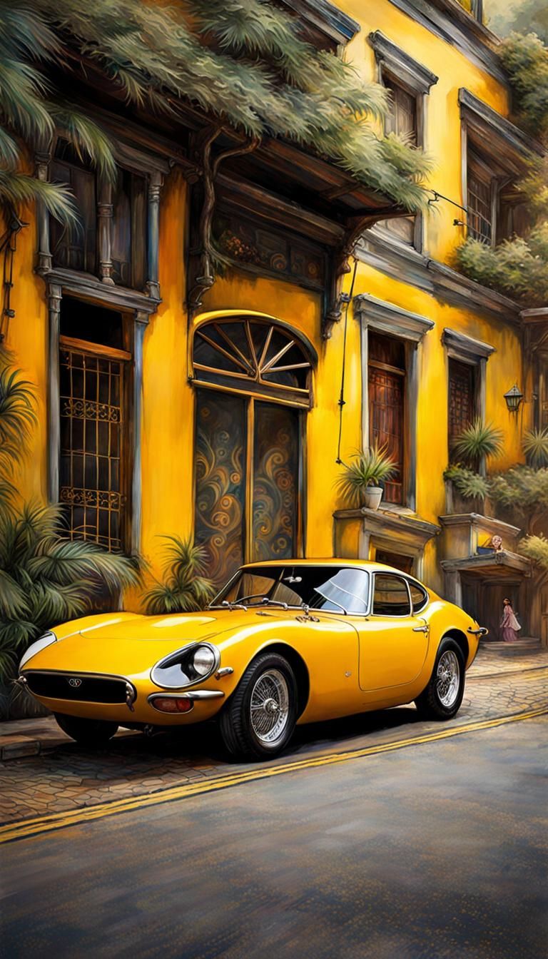 Steampunk Toyota 2000GT in Indian Yellow