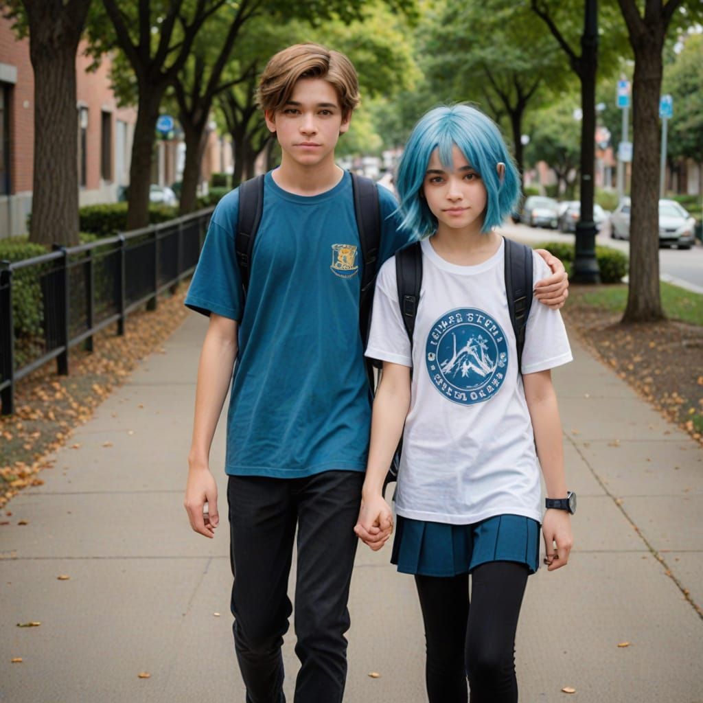 Young Friends Holding Hands in a Moment of Togetherness