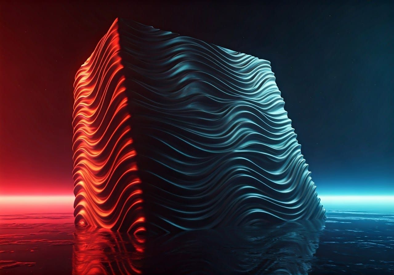 Hyperrealistic Fudgesicle Monolith in Space Odyssey Scene