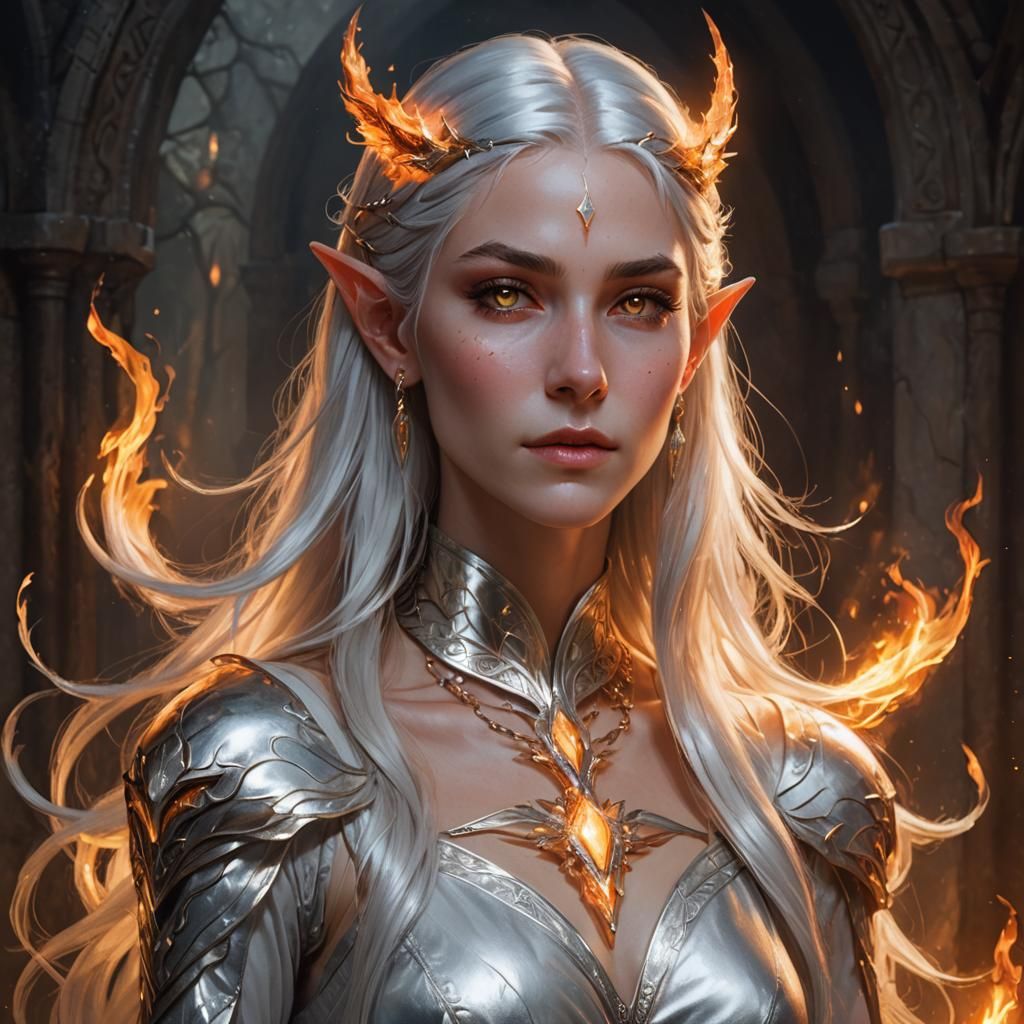 Annatar: Luminous Elf Portrait in Hyperdetailed Style