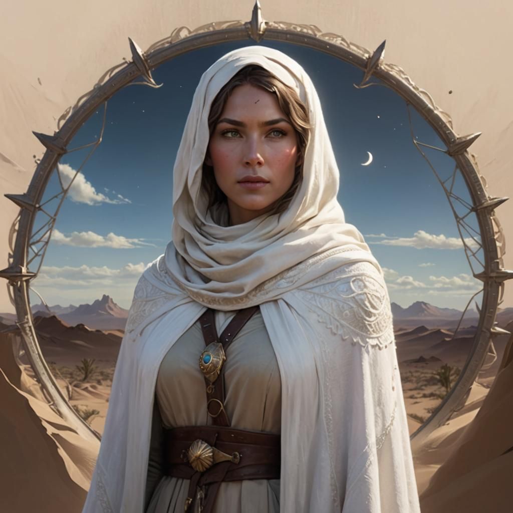 Catherine Langford Portrait in Art Nouveau Style