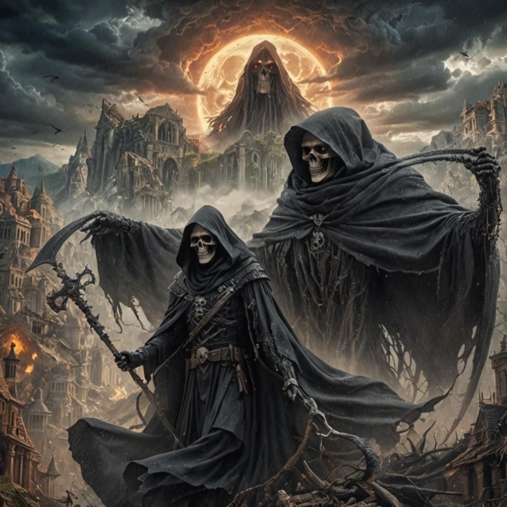 Epic Cinematic Grim Reaper Digital Painting