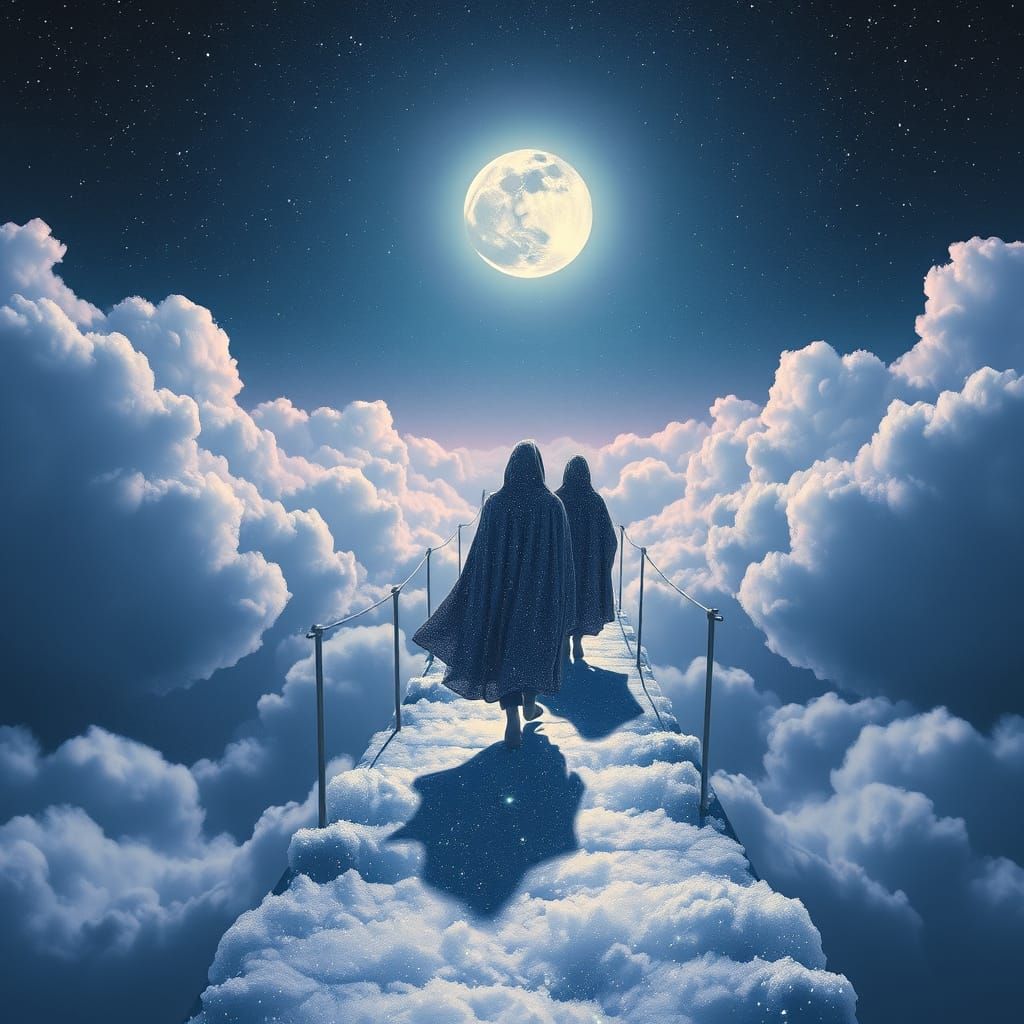 Stardust Pilgrims on Bridge to Moon