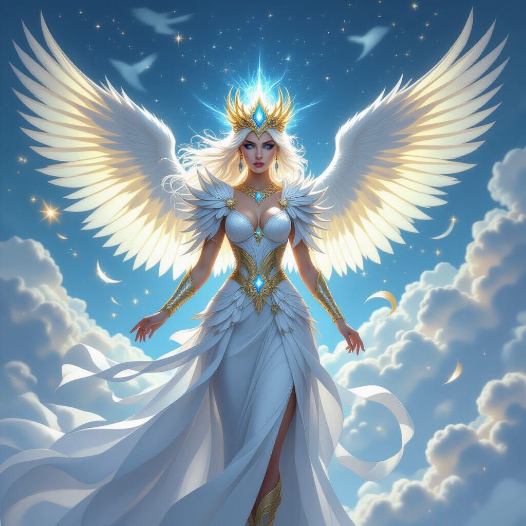 Griffin Sky Monarch with Eagle Crown in Fantasy Style