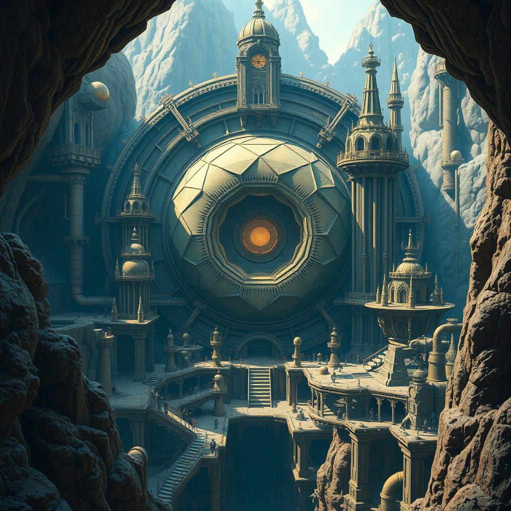 Cyberpunk Metropolis beneath the Velothi Mountains