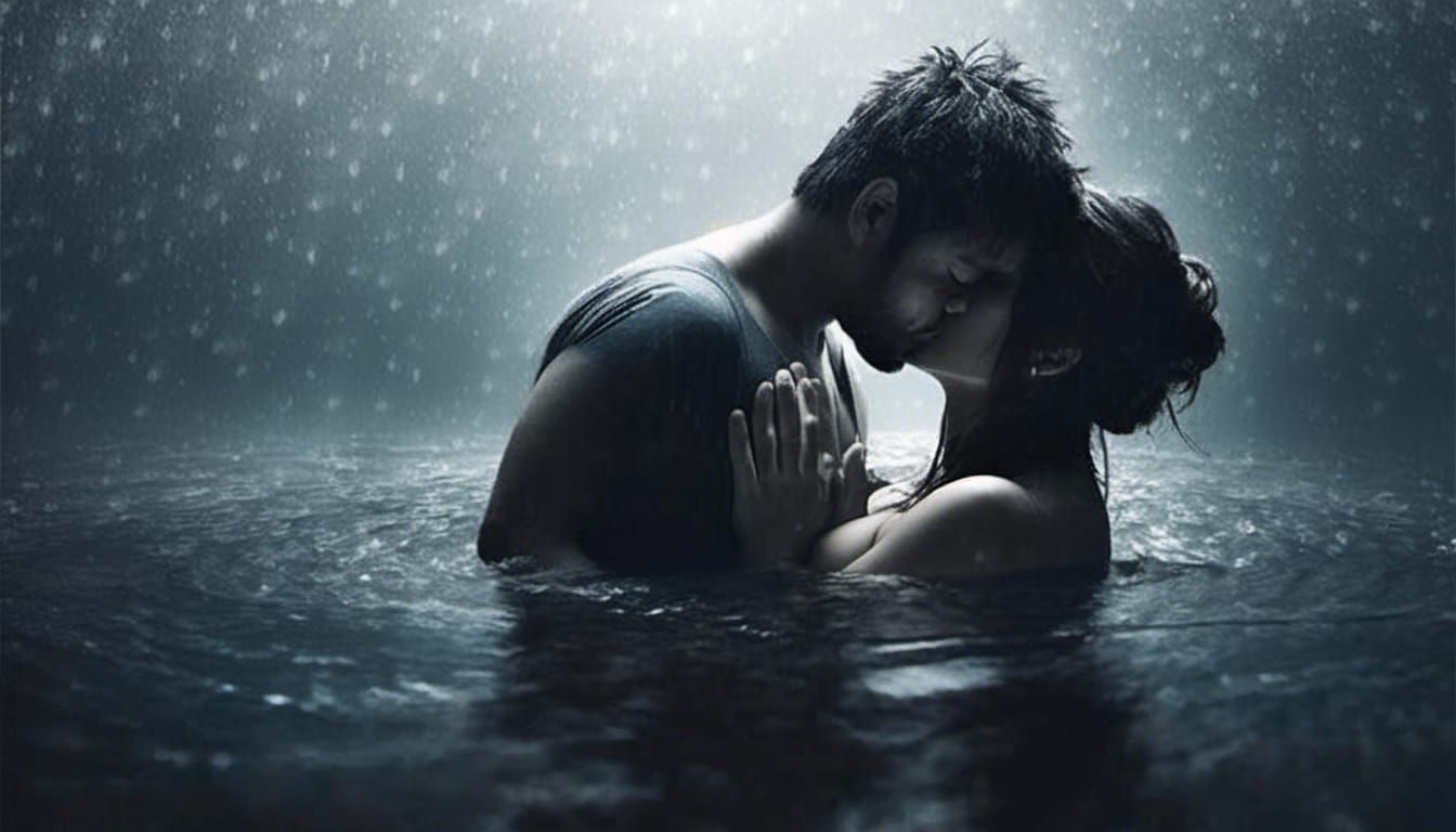 Dreamlike Embrace: Submerged in a Deep Abyss