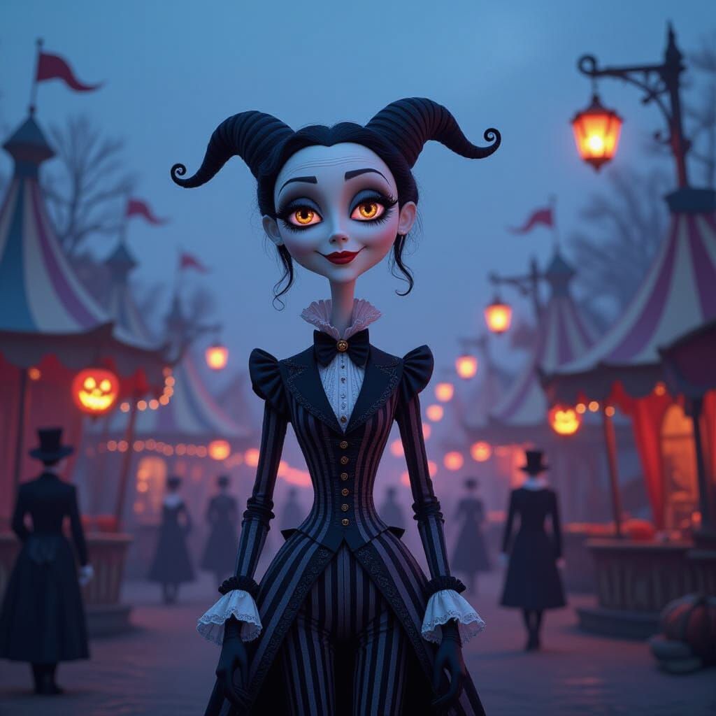 Tim Burton-Inspired Puppets at Halloween Carnival