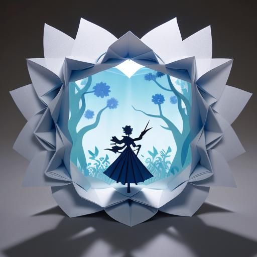 Kirigami Illustration for Children's Book in 8K