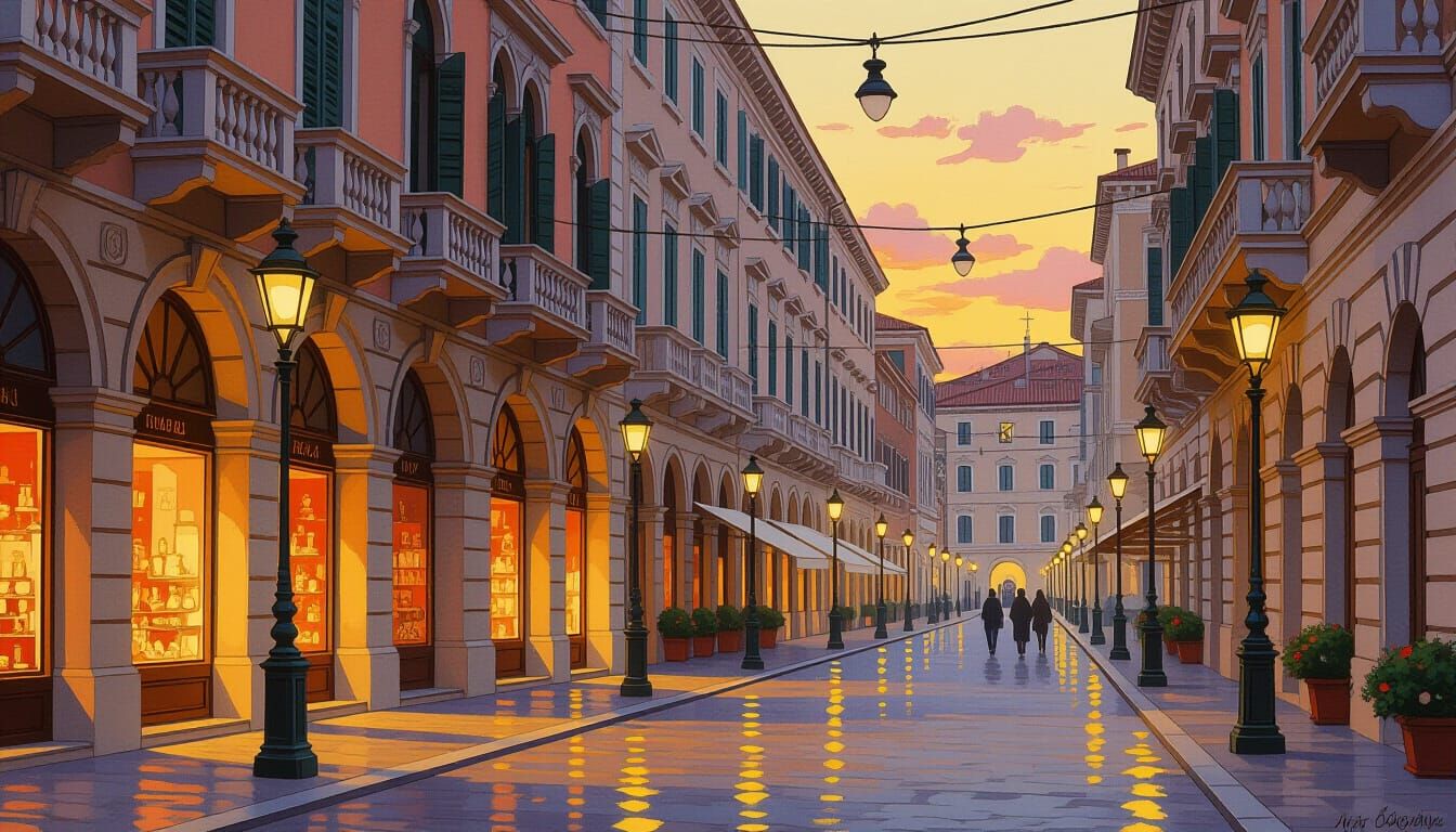 Trieste Street Arch in Renaissance Style