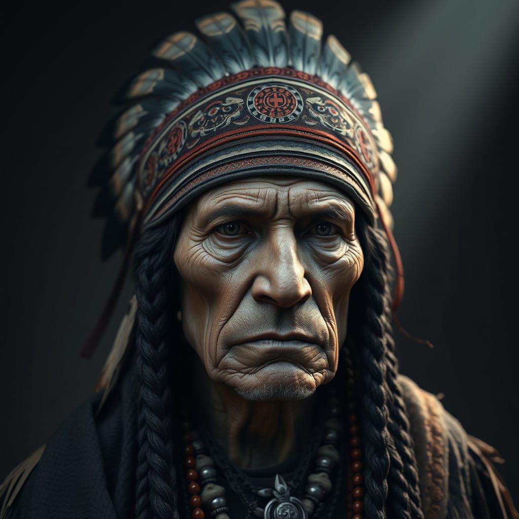 Wisdom of the Ages: A Photorealistic Portrait of an Elder Na...