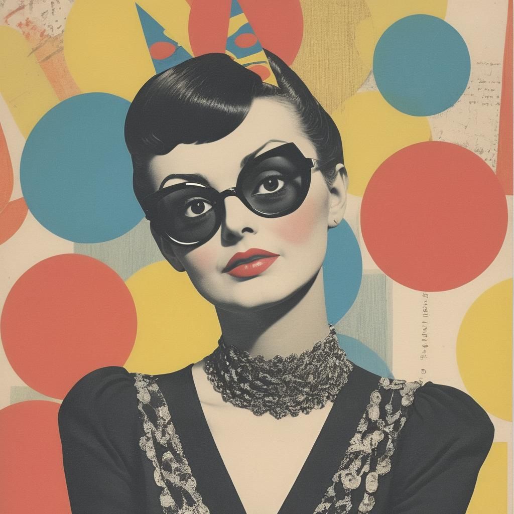 Quirky Diva Postcard Inspired by Bruno Munari