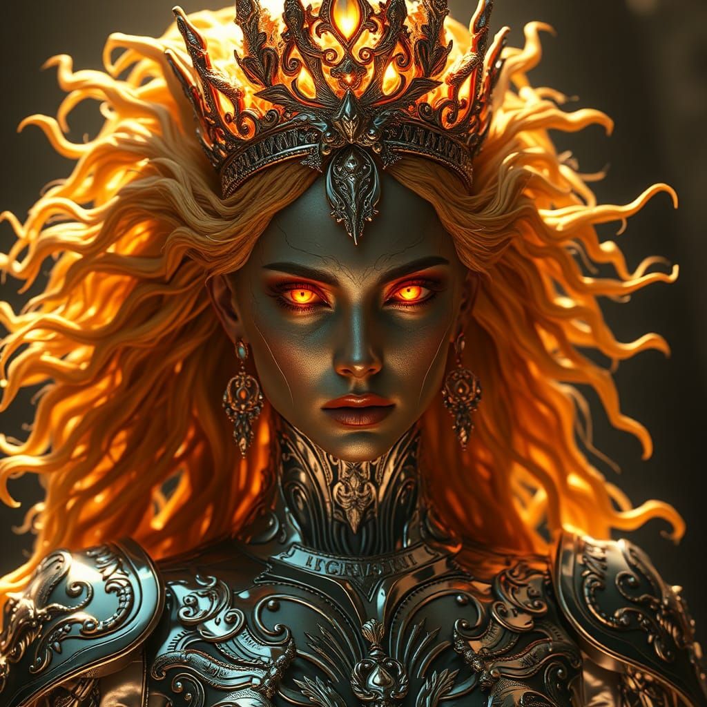 Daena: Iranian Goddess in Hyper-Realistic Digital Art