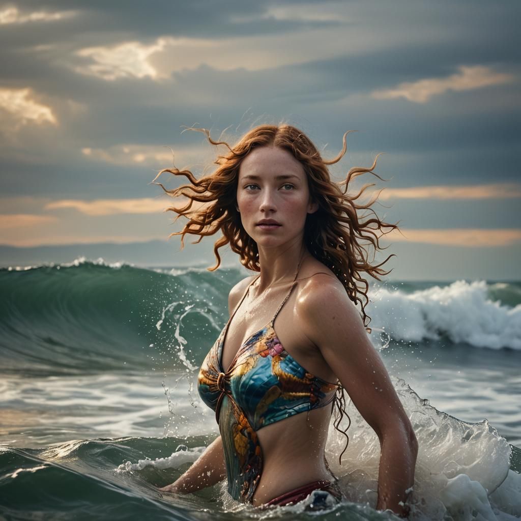 Birth of Venus Surfer: A Digital Portrait