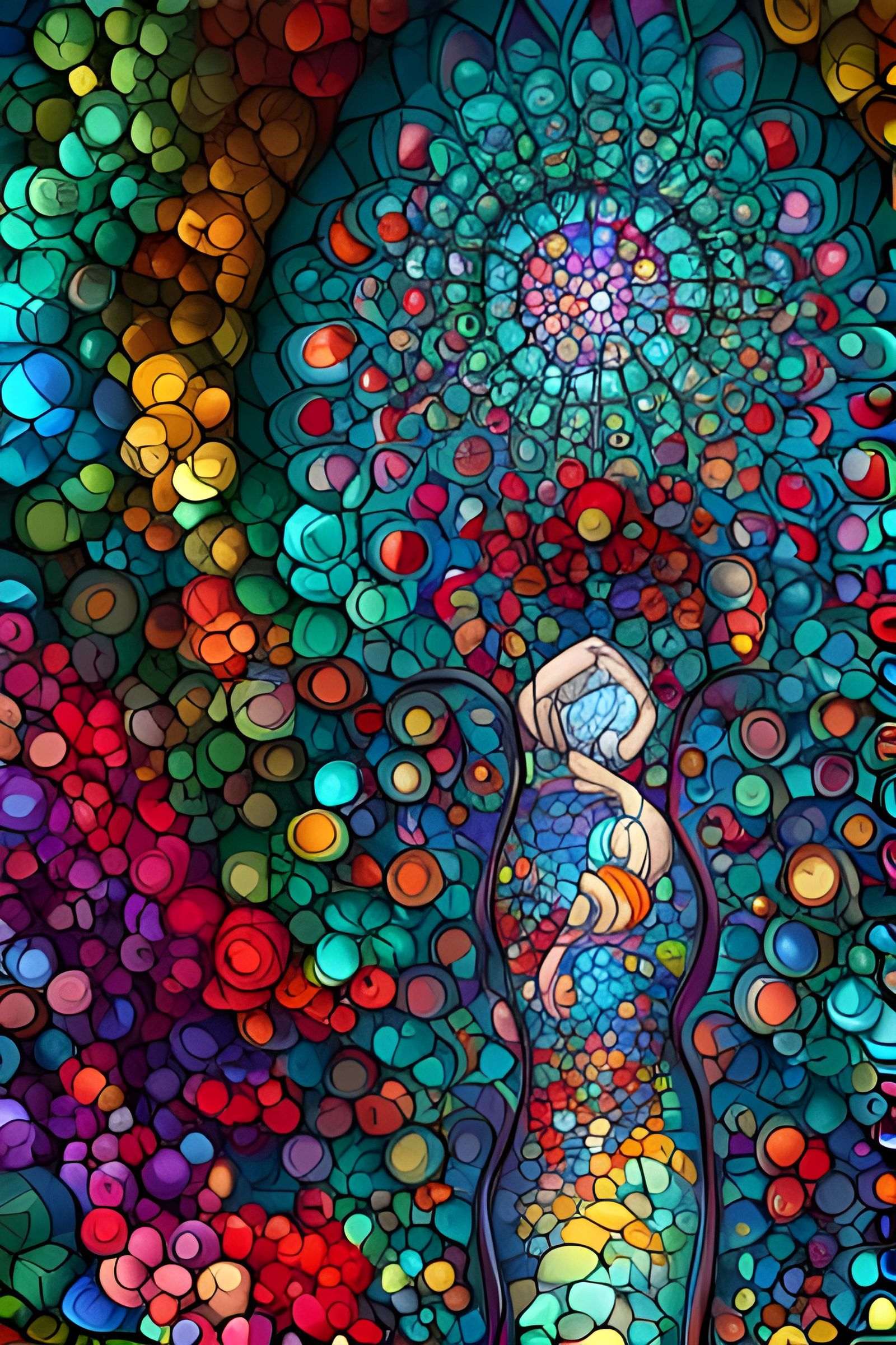 Psychedelic Stained Glass Portal in 4K